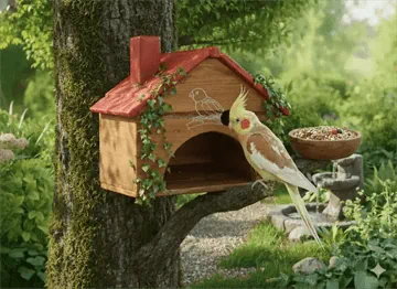 אדניות הגליל Galilee Planters-תיבת שובך לזוג יונים בפתח הכניסה