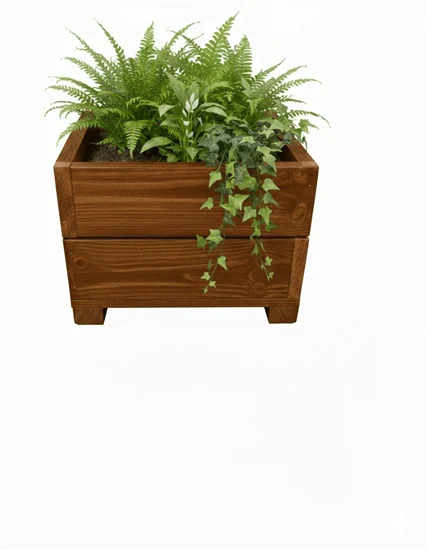 אדנית עץ פרימיום ריבועית – דגם B1 (30x30 ס"מ)